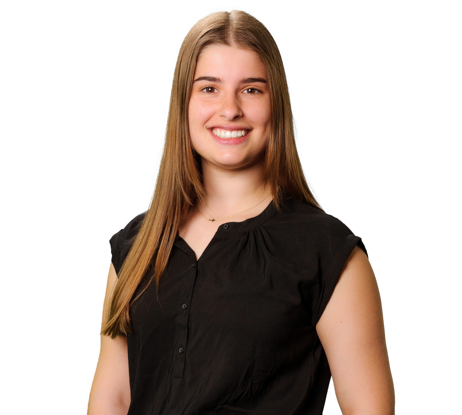 Abigail Soudelier in a black shirt