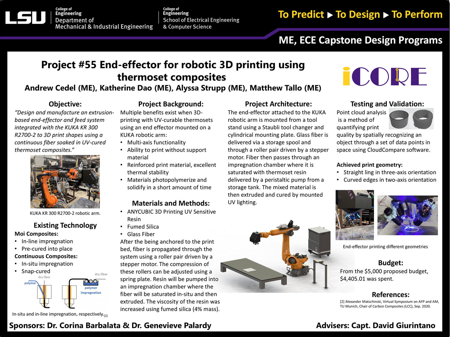 Project 55: End-effector for robotic 3D printing using thermoset composites (2023)