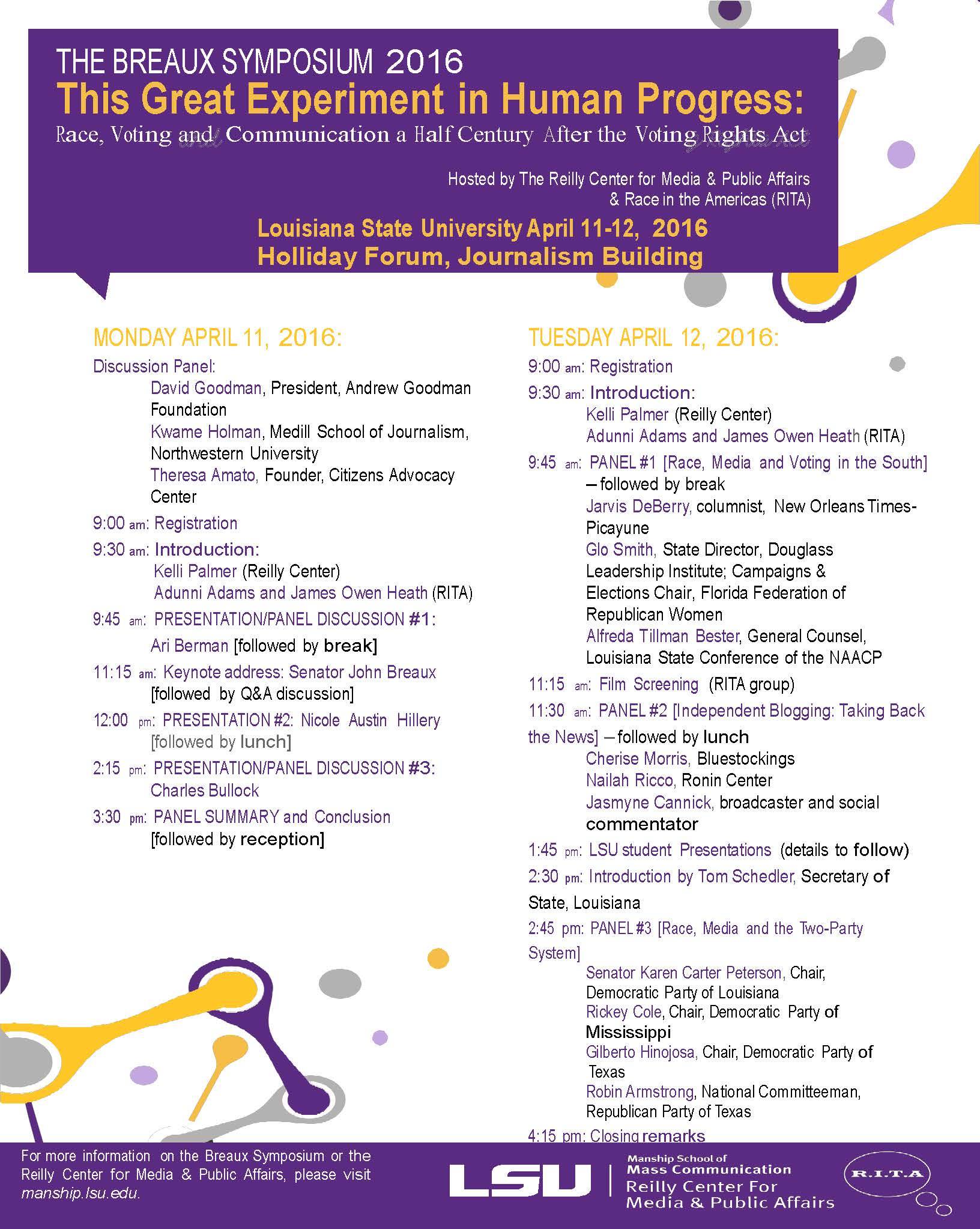 Event poster from 2016 Symposium