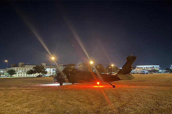 medically equipped Black Hawk helicopter